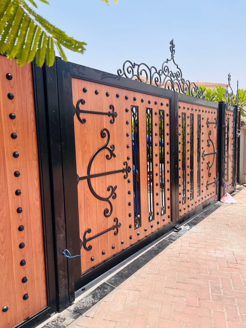 Decorative cast aluminium door fabrication