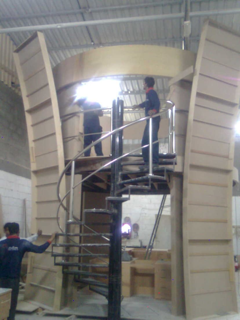 Stainless steel spiral staircase fabrication